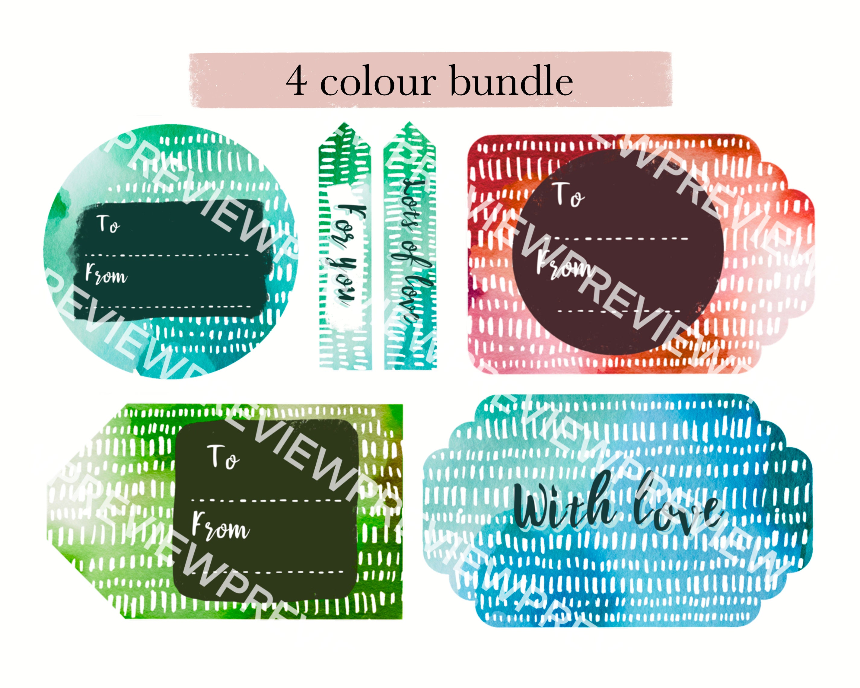 Printable Gift Tag, Personalise Your Own, Downloadable Labels ...