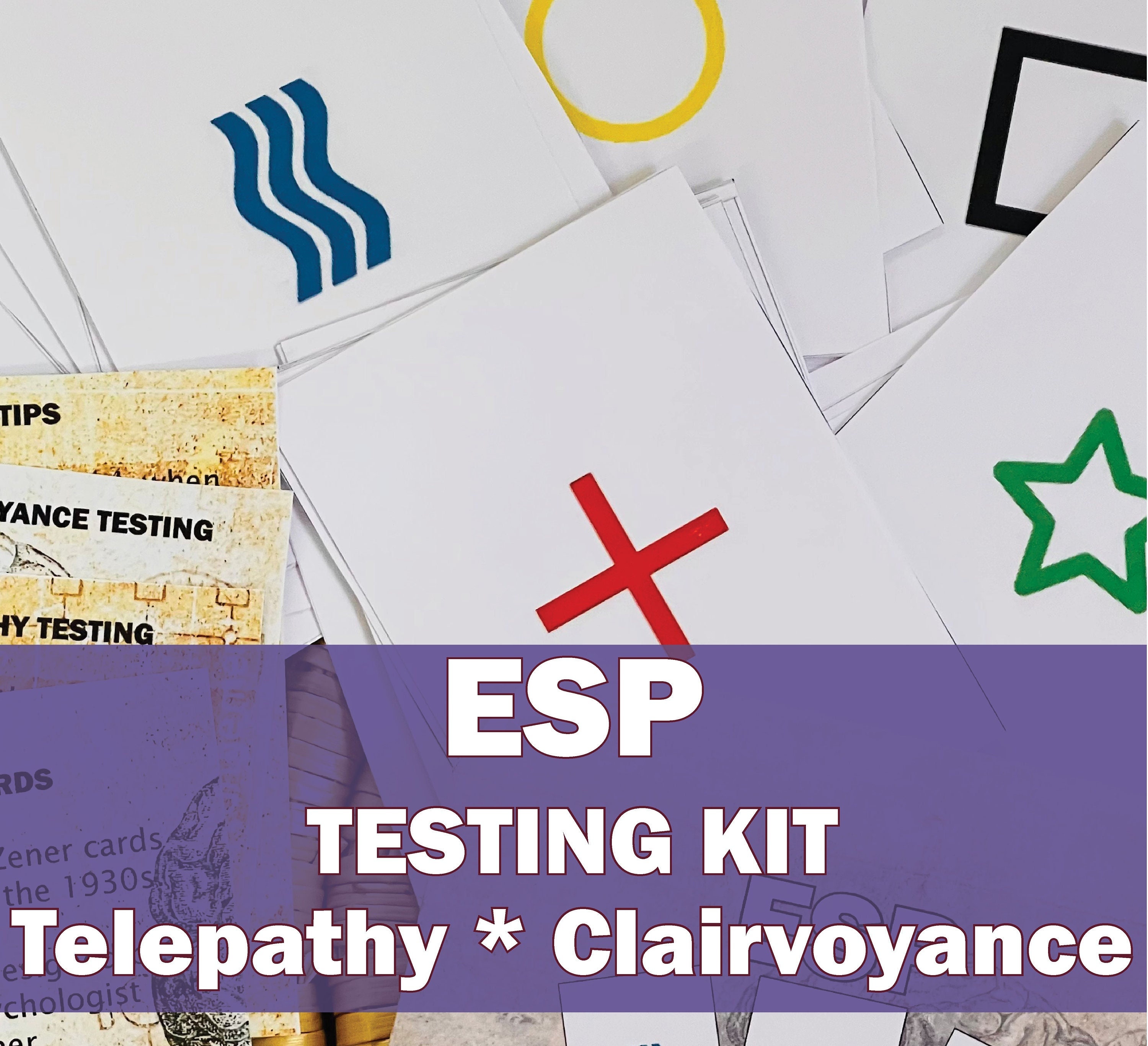 ESP Testing Kit Two Sets of ESP Testing Cards With Instructions and