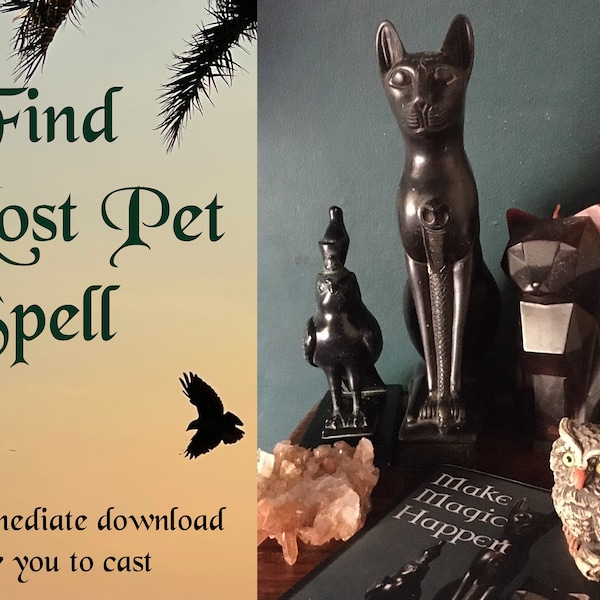 Find lost pet spell – Printable DIY – Immediate download
