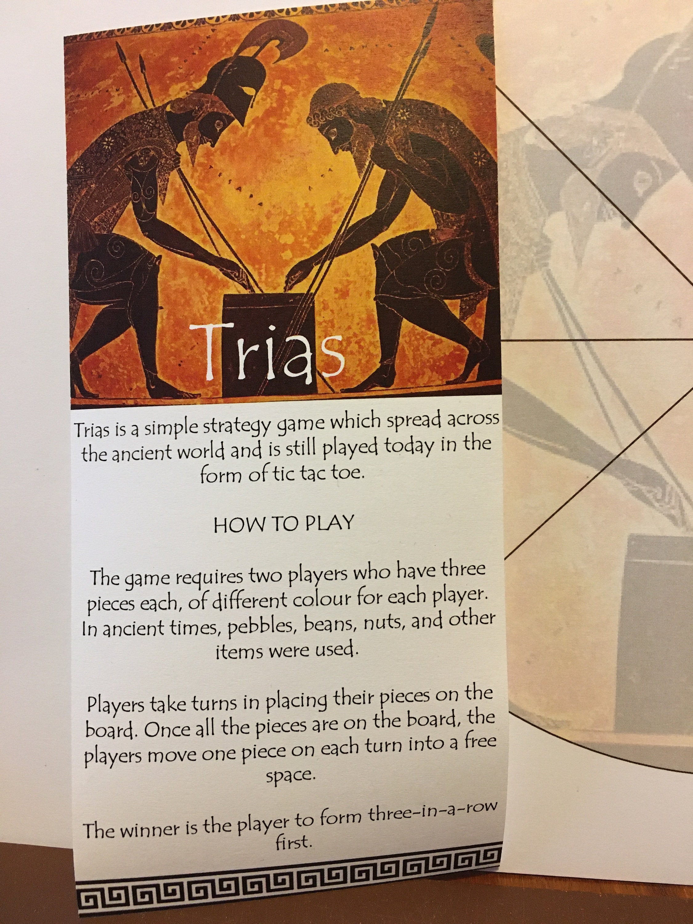 TRIAS Ancient Greek Board Game Printable Etsy