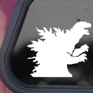 HavenSticks- (2 Set) Godzilla Decal Stickers for Laptop, Car, Truck - White 5.5 inches