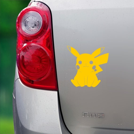 Pikachu Sitting Pokemon Decal / Sticker Die cut