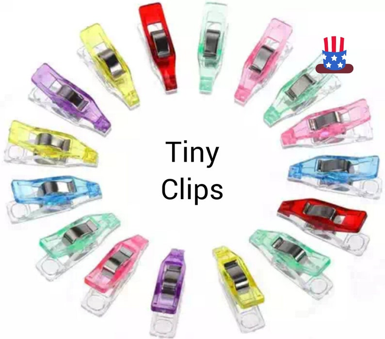 27 PCS Tiny Clips Small with pointed tip Colorful Sewing Etsy