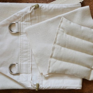 Organic Cotton Castor Oil Pack & Flaxseed Heat Pad-Cotton Flannel Inserts-now with sewn sides- Made in Maine