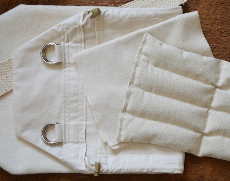 Organic Cotton Castor Oil Pack & Flaxseed Heat Pad-Cotton Flannel Inserts-now with sewn sides Made in Maine image 1