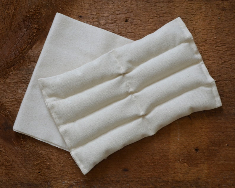 Organic Cotton Castor Oil Pack & Flaxseed Heat Pad-Cotton Flannel Inserts-now with sewn sides Made in Maine image 5