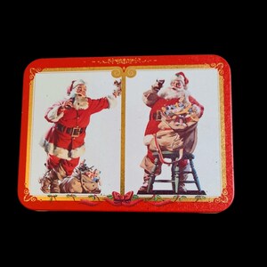 Jeu de cartes Nostalgie de Noël Coca-Cola avec le père Noël vers 1984 paquet de 2 cartes non ouvertes