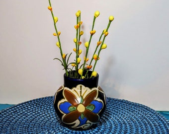 Vintage Japanese Gouda Style Ceramic Vase or Planter Circa 60's