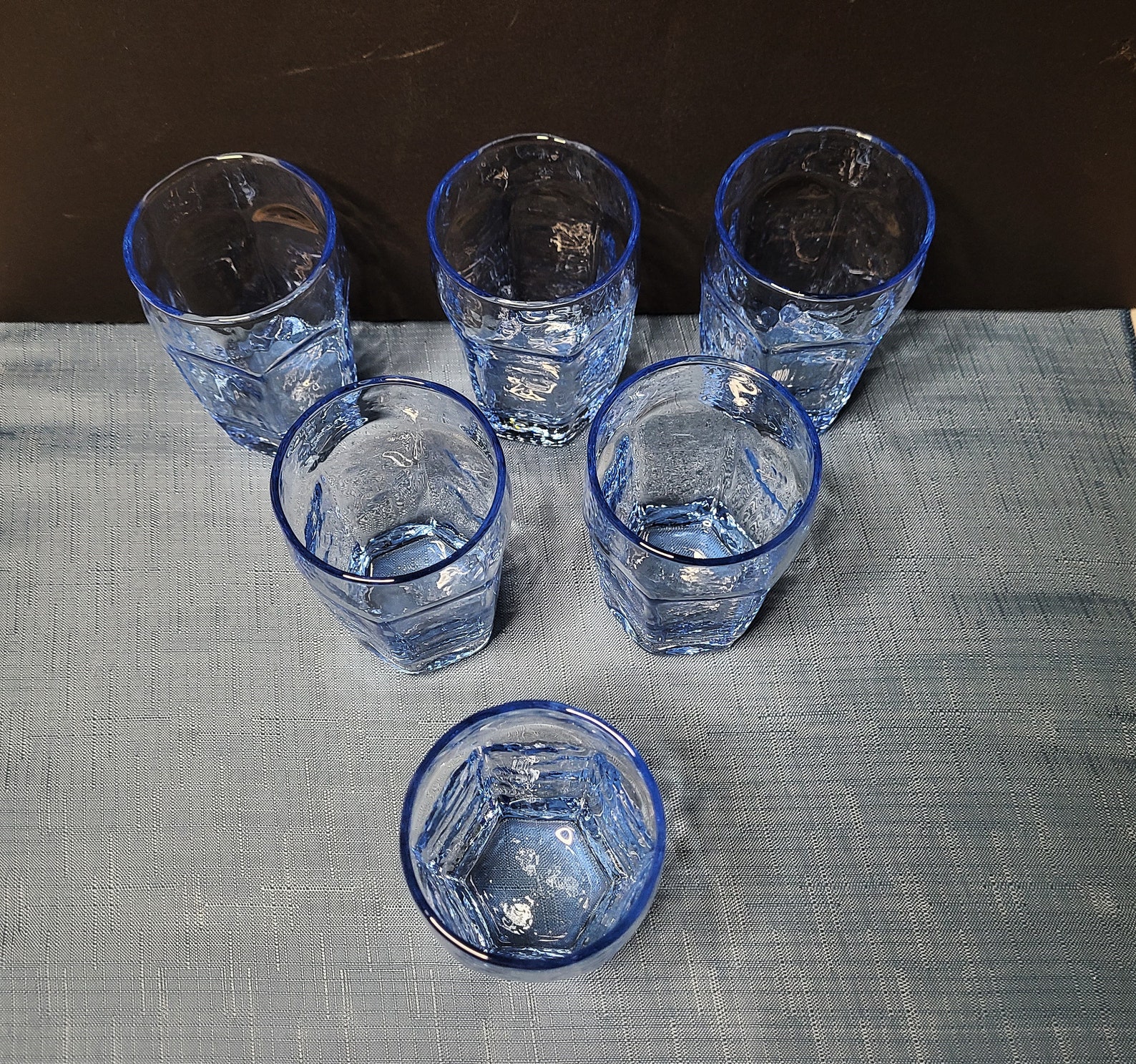 Libbey Chivalry Blue Patterned 4 Oz. Juice Glasses Set of 6 in Etsy