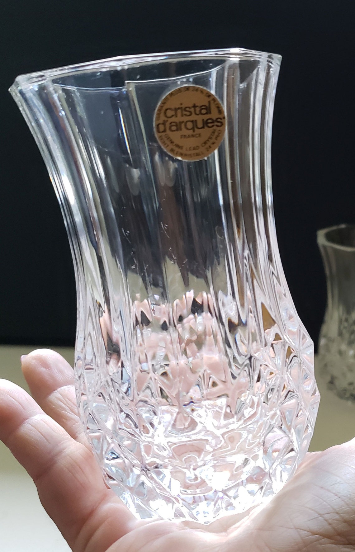 Crystal D'arques 24 Crystal Vases Set of 2 Etsy