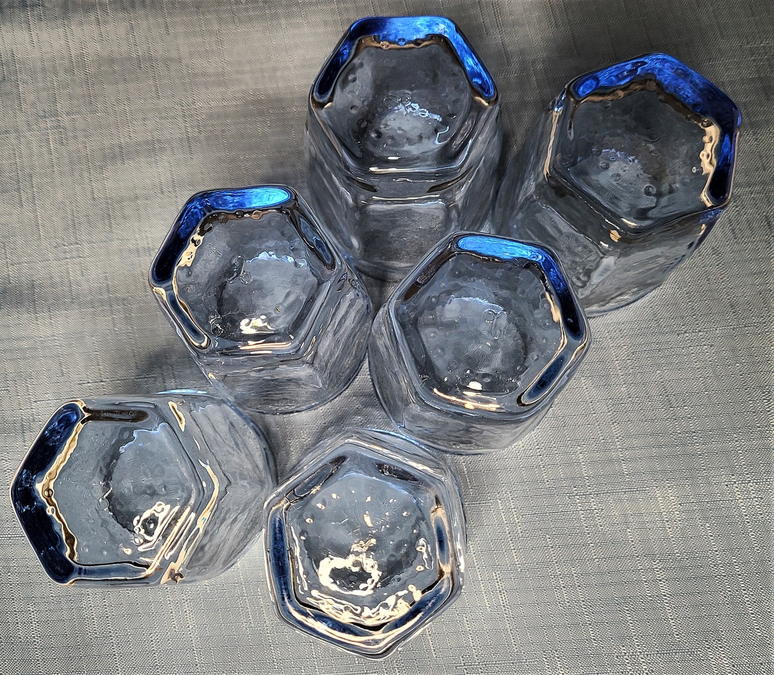 Libbey 4 Oz. Juice Glasses Set of 6 in Chivalry Blue Patterned Etsy