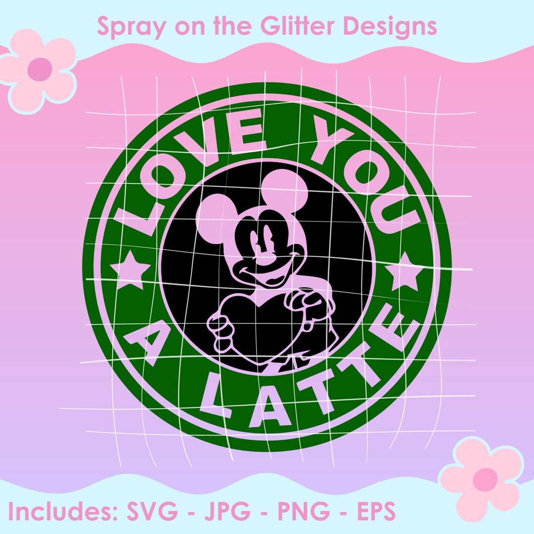 Love You A Latte Coffee Logo SVG PNG JPG - Etsy
