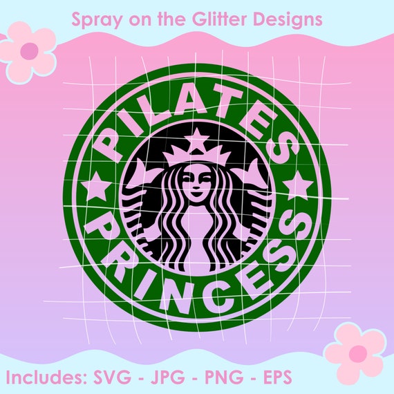 Pilates Princess Coffee Logo SVG PNG JPG