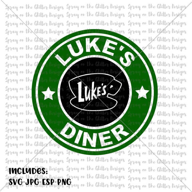 Download Luke's Diner Coffee Logo SVG PNG JPG | Etsy