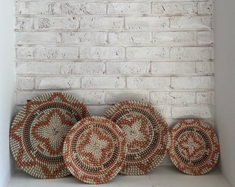 Seagrass wall decor. Wall baskets. Rattan wall art