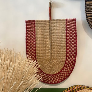 Large wall fan, Colorful straw woven wall fan, Grass woven fan, African wall fan, Japandi decor