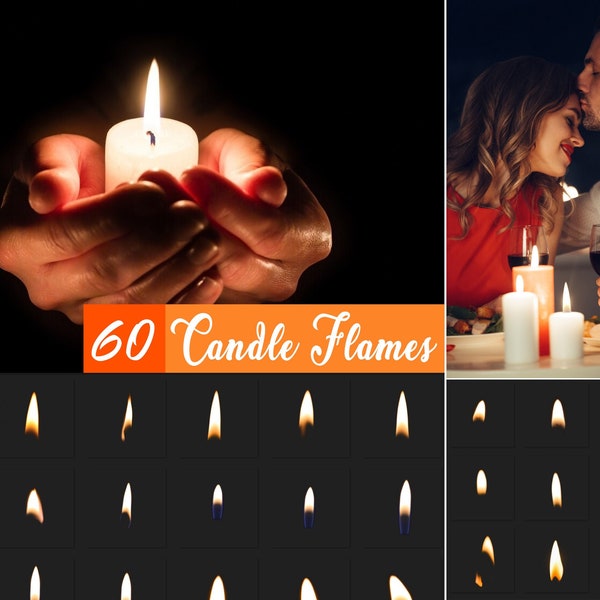 Candle Flame PNG, Candle Flame Overlay, Candle Flame Light, Christmas Flame, Halloween Flame