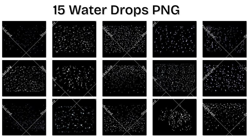 Water Drops PNG Overlays and Wet Glass Overlay Effect (PNG & JPG ...