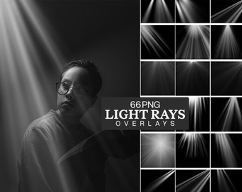 Light Rays Overlay, Foggy Light Overlay, Sunlight Overlay, PNG Light Rays, Photoshop Overlays