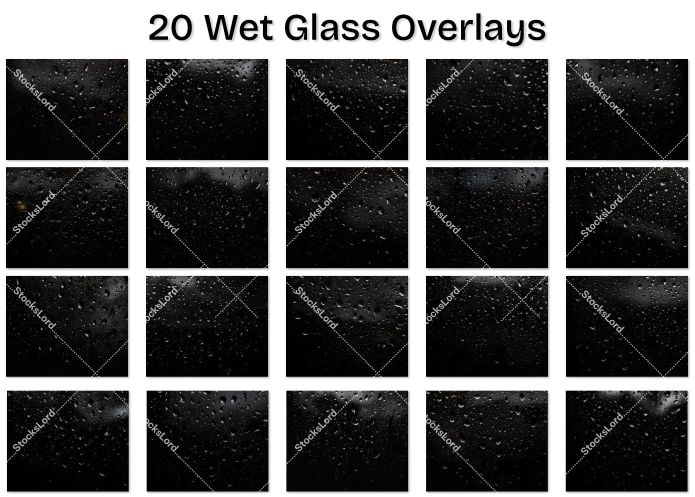 Water Drops PNG Overlays and Wet Glass Overlay Effect (PNG & JPG ...