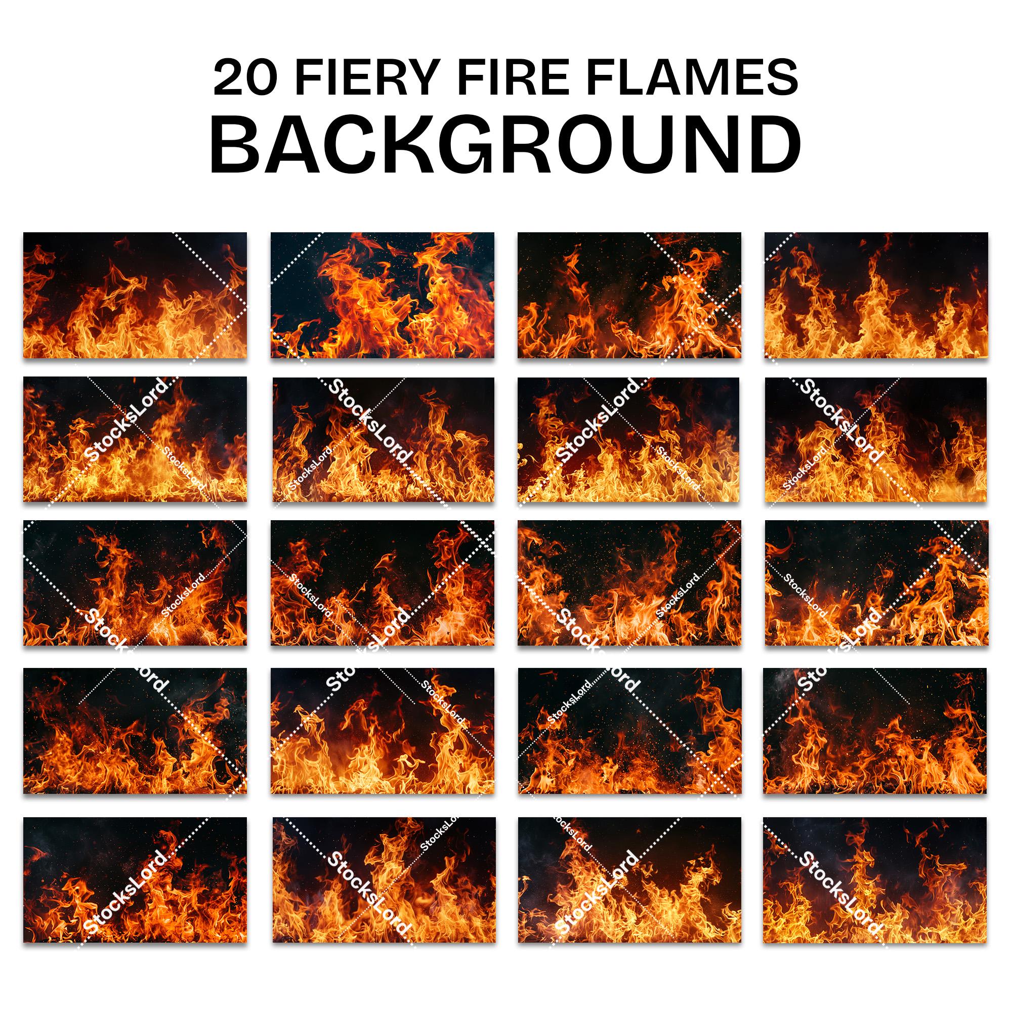 20 Fire Flames Backgrounds, Fiery Flames, Digital Download - Etsy