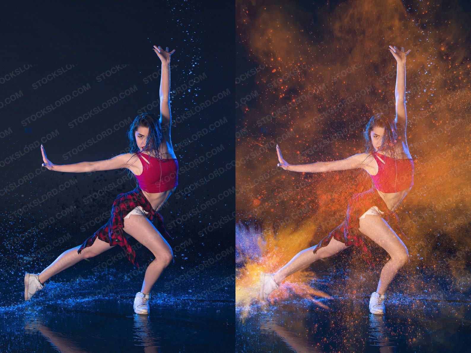 75 Colorful Powder Explosion Photo Overlays, Holiday Textures (digital ...