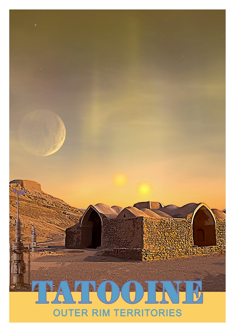 star wars planet travel poster