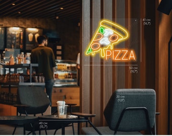 Cafe Neon Sign Pizza Bar Wall Art Food Decor Vibrant Design Custom Led Sign For Restaurant Business Unique Lighting Kitchen Acrylic Sign