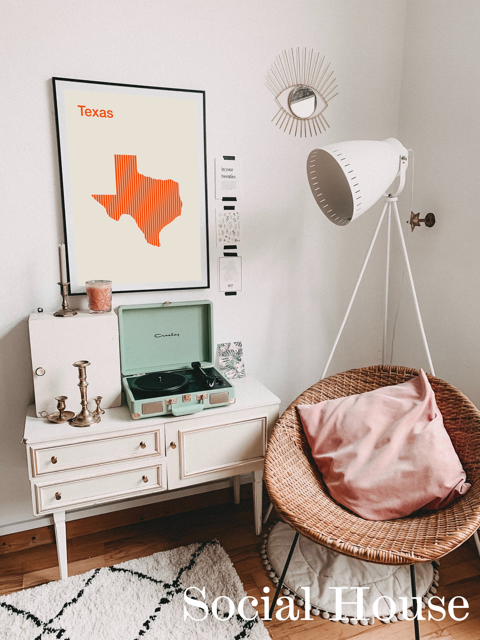 Map of Texas Map Print Texas Map Art Print Modern Map Art Etsy