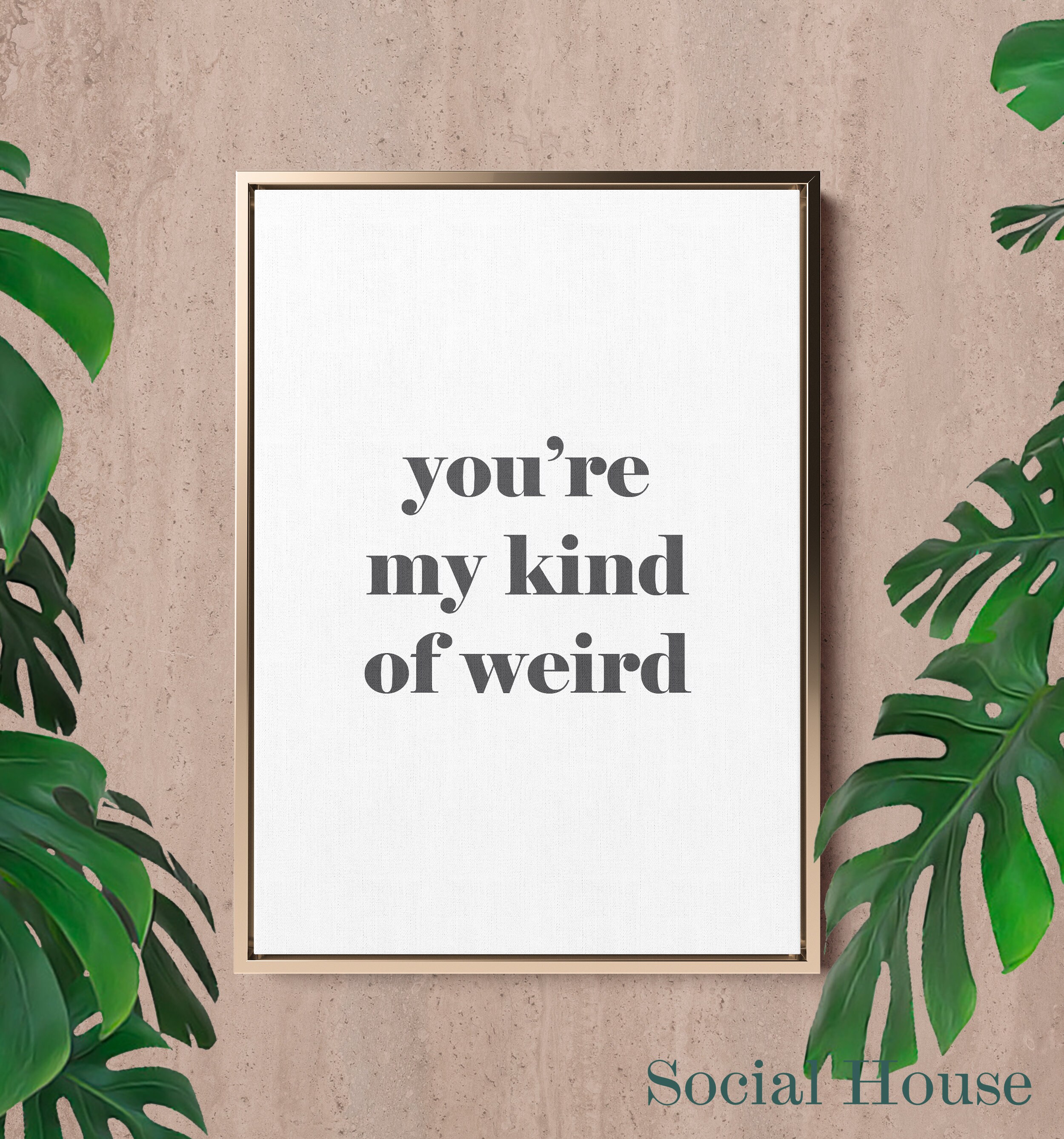Bohemian Art Print Custom Typography Black and White Boho Printable Artwork