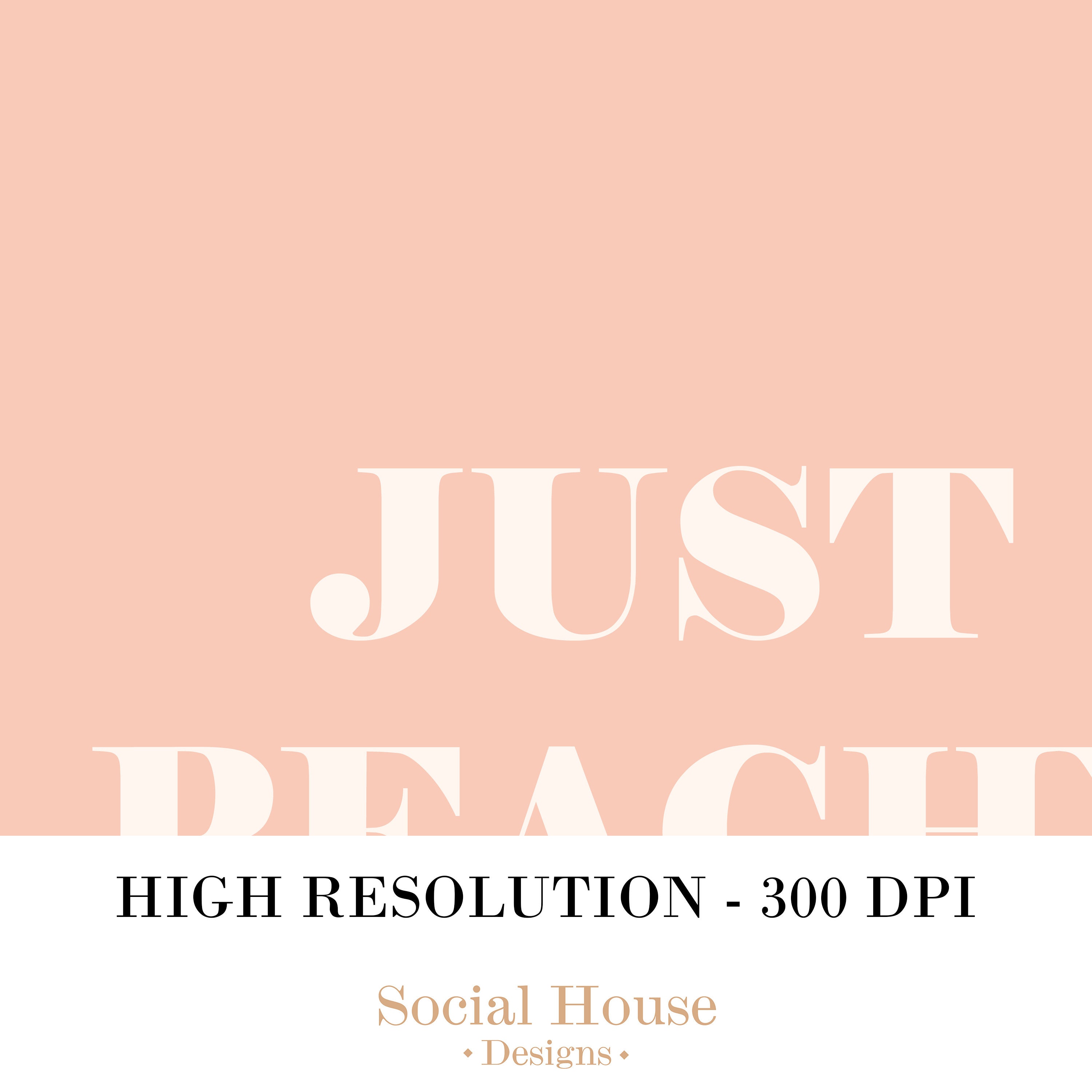 Just Peachy Print Pink Quote Wall Art Boho Printable Wall Art Etsy