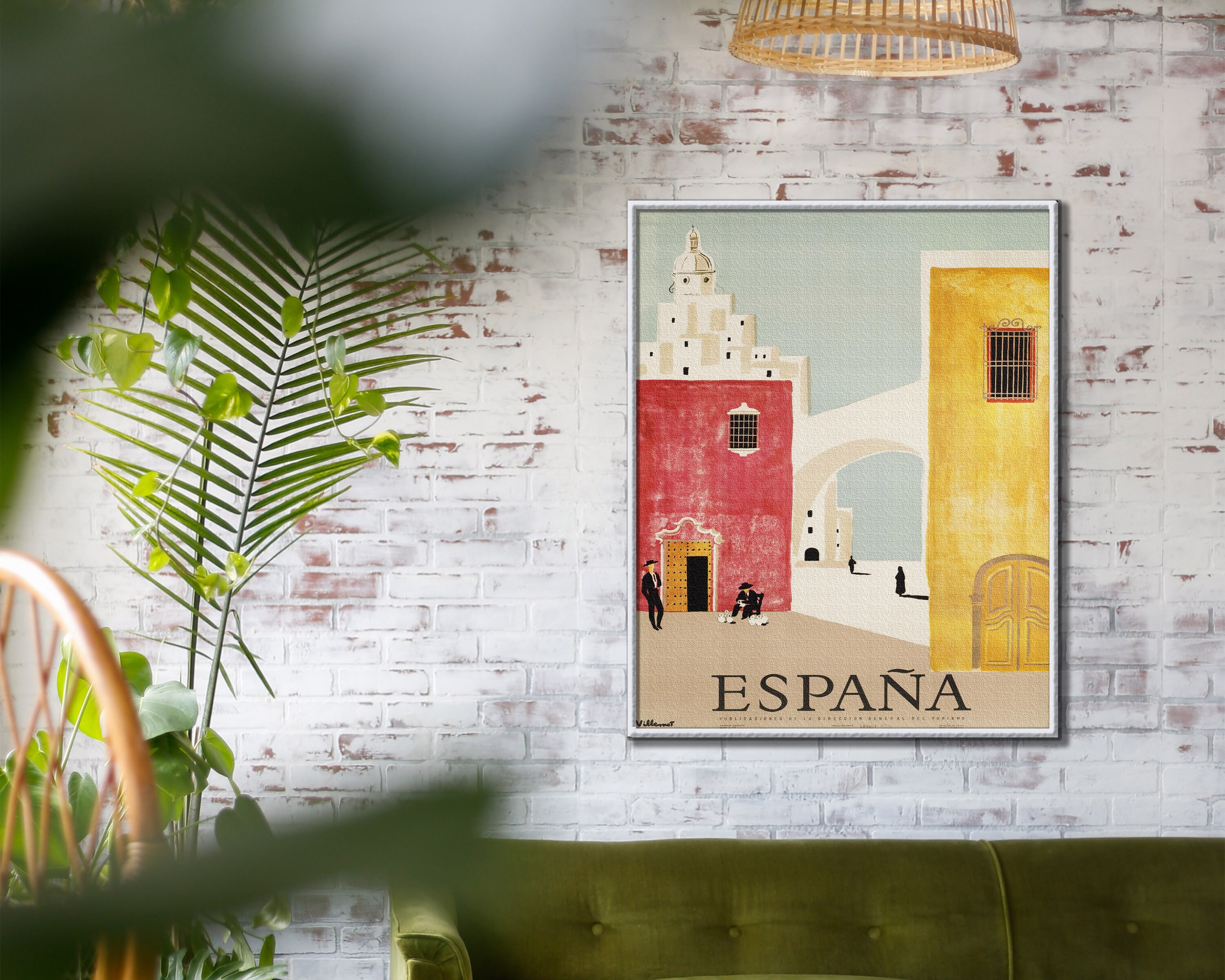 Spain Canvas Art Print Spanish Poster Print Travel Poster Etsy
