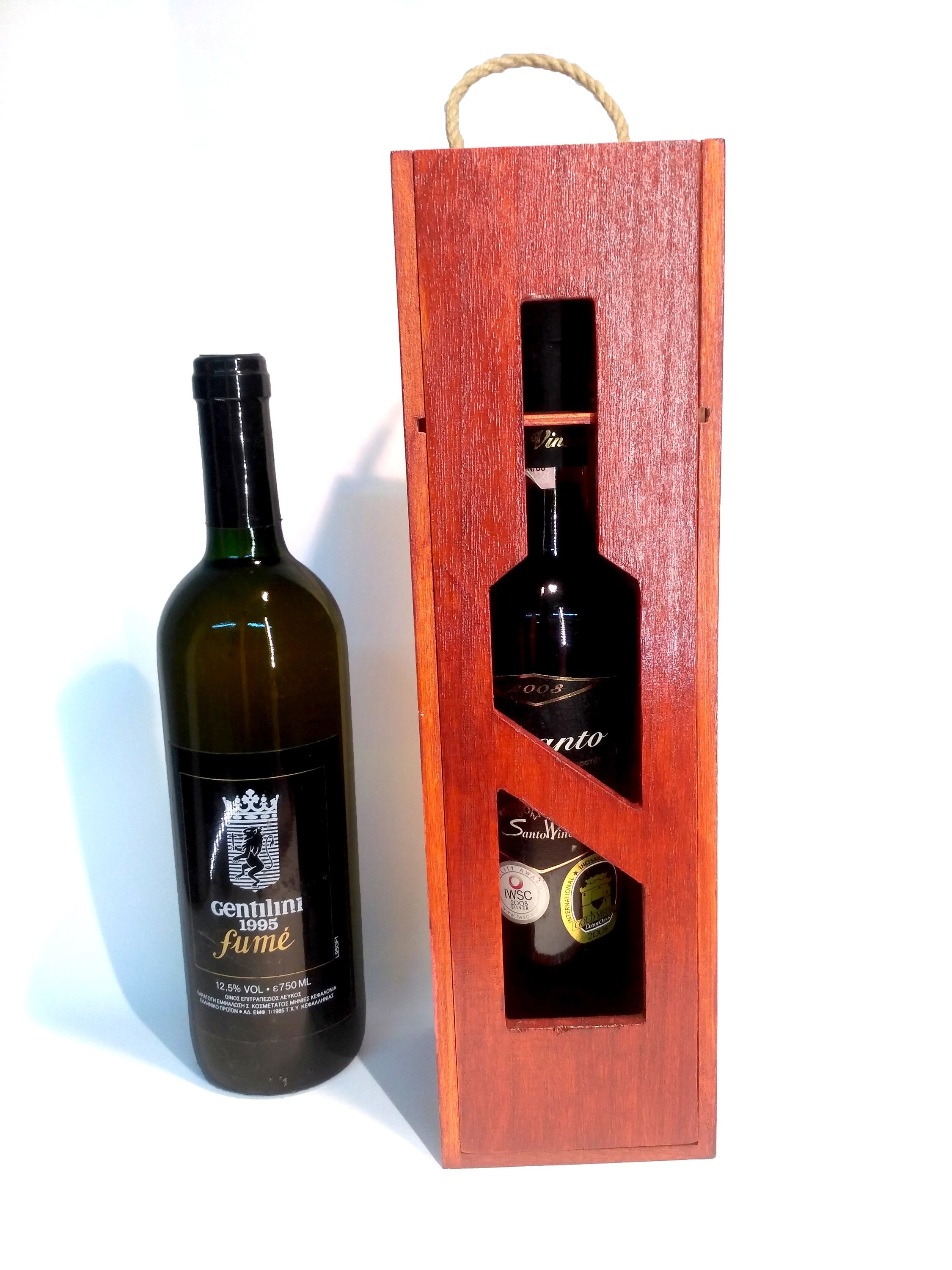Wine Bottle Case Wooden Wine Box Celebration Gift Etsy