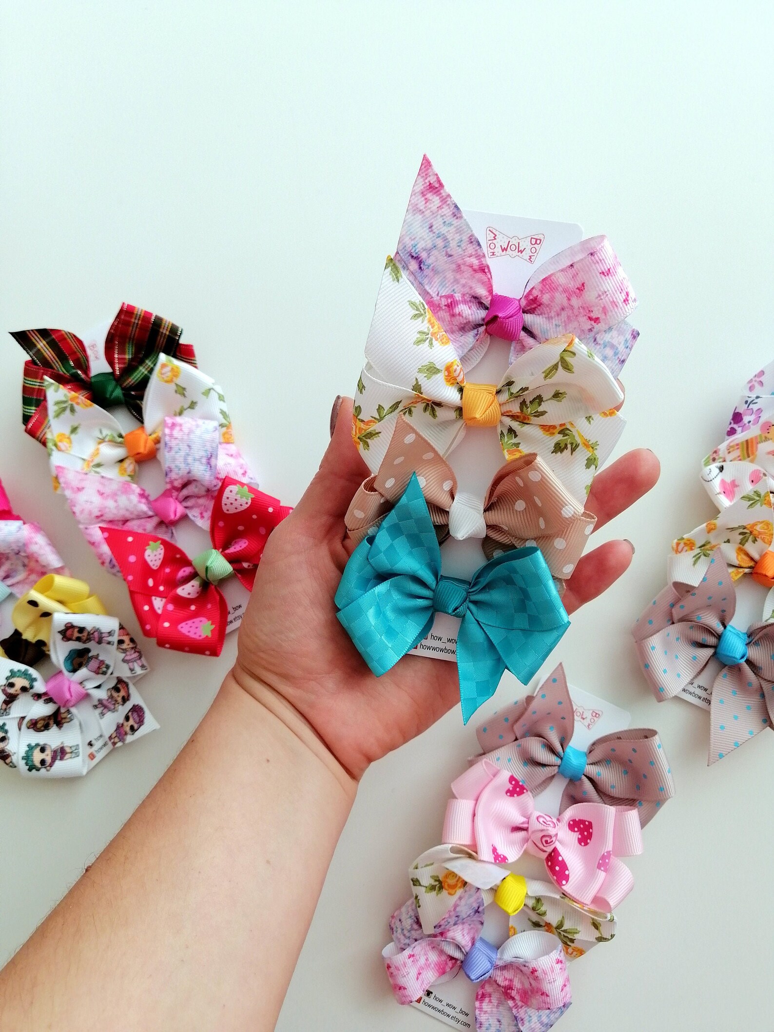 Child hair bows. Baby gift basket. Easter basket bow for girl. Etsy