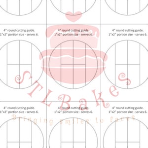 Cake cutting guide template