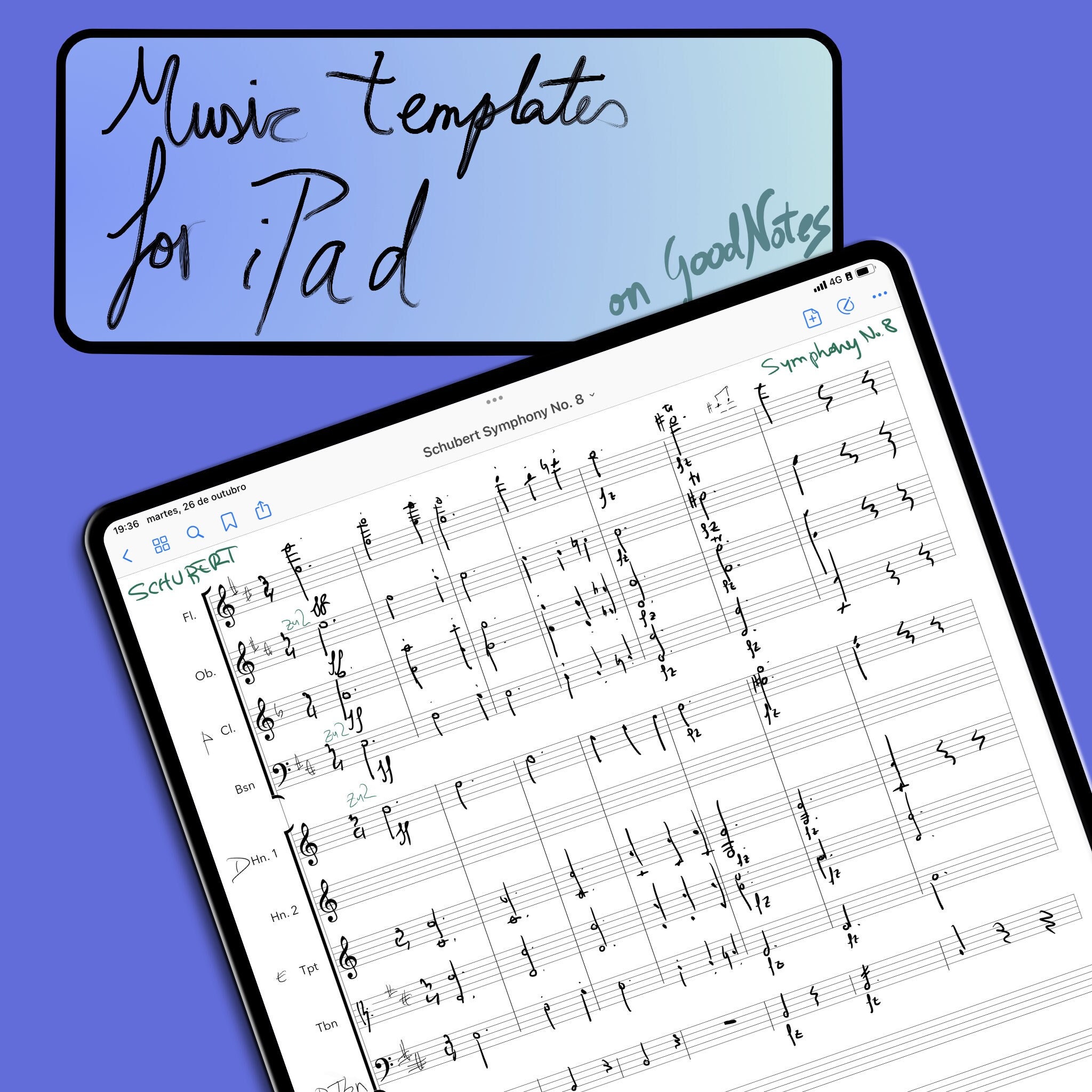 Sheet Music Templates for Goodnotes on iPad Air 4th Gen Etsy