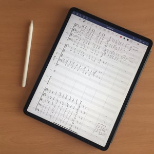 Sheet music templates for GoodNotes on iPad Pro 12.9&quot;