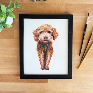 Custom Pet Portrait, Pet Gift, Hand Painted, Pet Memorial, Dog Lover Gift, Wall Art, Personalized Pet, Home Decor, Pet Illustration image 1