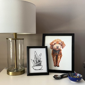 Custom Pet Portrait, Pet Gift, Hand Painted, Pet Memorial, Dog Lover Gift, Wall Art, Personalized Pet, Home Decor, Pet Illustration image 5