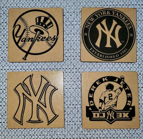 NY Yankees Wooden Coasters Etsy