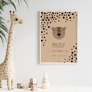 Geburtsposter "kleiner Leopard"