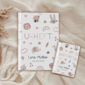 U-Heft & Impfpass "Lovely Creatures Mädchen" 3-teilige Hülle mit extra Fach für Impfpass und Krankenkassenkarte.