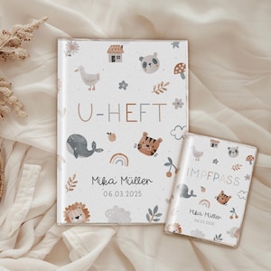U-Heft & Impfpass "Lovely Creatures" 3-teilige Hülle mit extra Fach für Impfpass und Krankenkassenkarte.