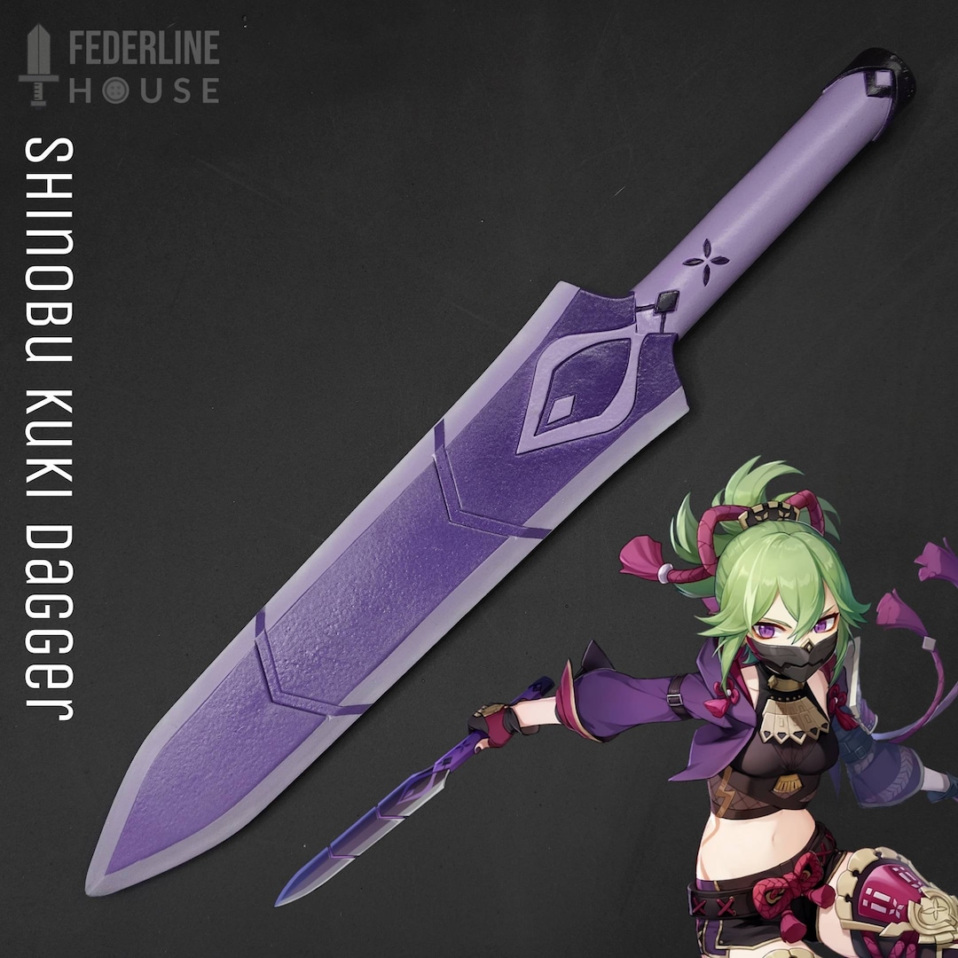 Genshin Impact Shinobu Kuki Dagger Sword for Cosplay Etsy