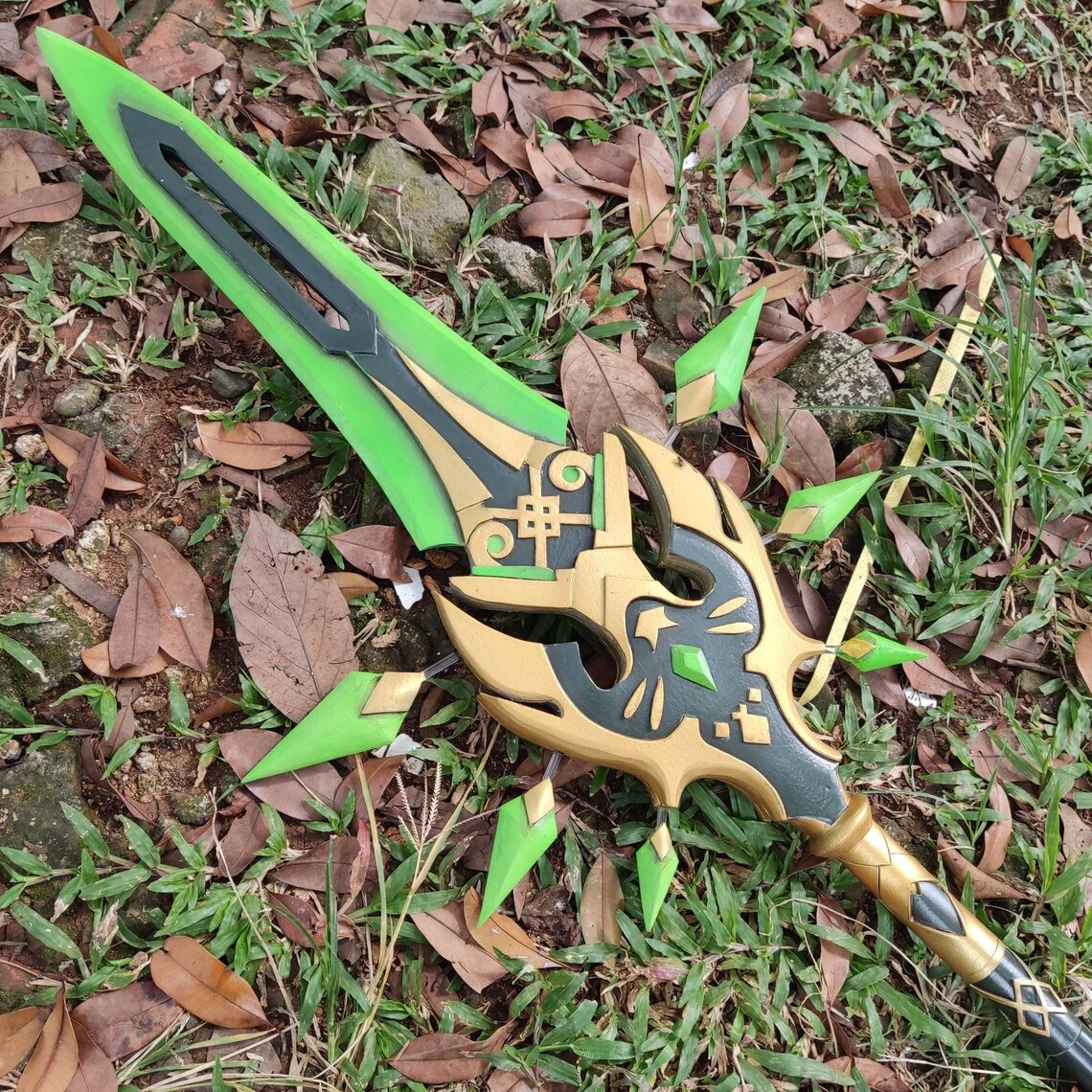 Genshin Impact Primodial Jade Spear for Xiao Etsy