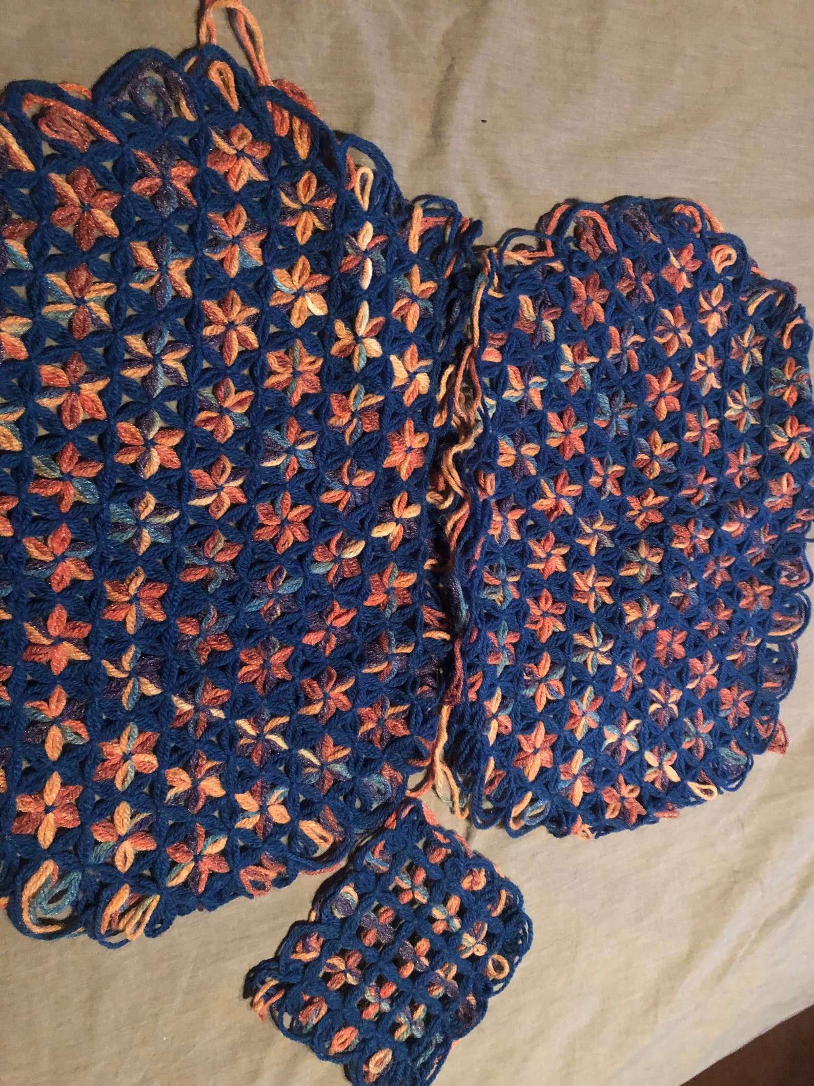 Handmade Yarn Loom Placemats Set of 2 Etsy