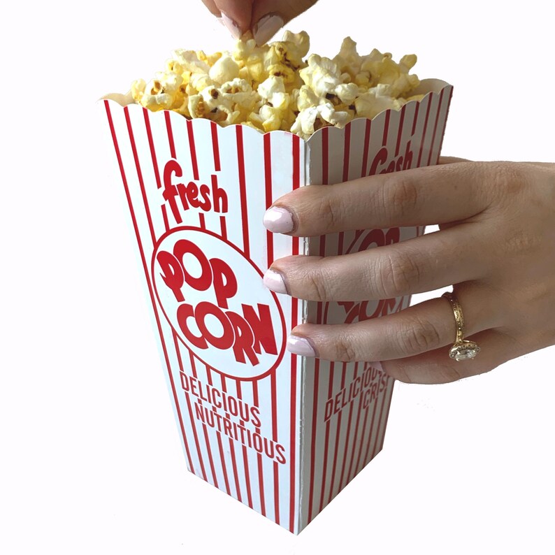Large Popcorn Scoop Box 1.75oz 3.5 x 3.5 x 8h Packs of Etsy