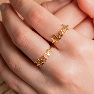 Custom Name Ring, Thin Ring, Name Jewelry, Gold Name Jewelry, Bridesmaid Gift, Personalized Gift, Personalized Jewelry