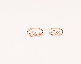 Custom Name Ring: Dainty Personalized Jewelry