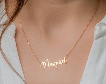 Custom Name Necklace, Custom Word Necklace, Gold Personalized Word, Personalized Name Necklace